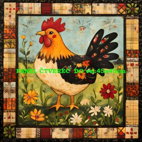 Bavlněný panel 15x15 cm - skladem
