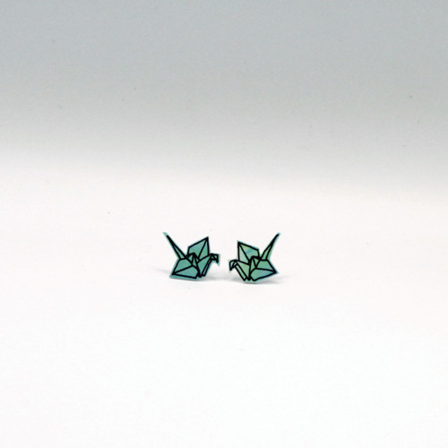 Náušnice: Origami jeřábi mini — foto 1