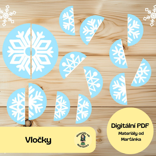 Vločky - zábavná aktivita (PDF k tisku)