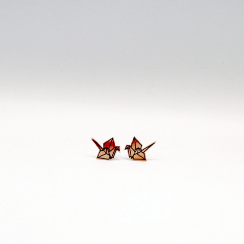 Náušnice: Origami jeřábi mini