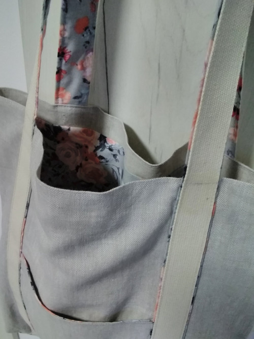 Lněná taška rybí kost I I I.