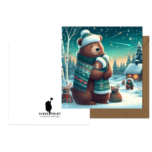 Přání Mummy Bear Hugging