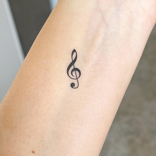 Dočasné tetovačky Tiny Tattoos Houslový klíč T0065