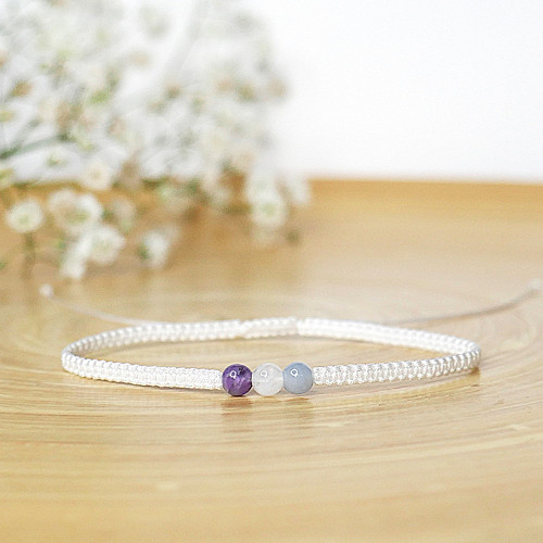 Shamballa Lovely // ametyst, měs.kámen, angelit
