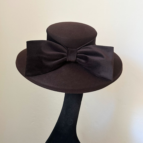 Dámský Plstěný Klobouk Elegantní Čokoládově Hnědý