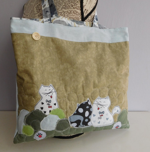 Patchwork s kočičkami - taška — foto 1