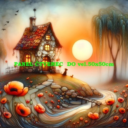 Bavlněný panel 25x25 cm - skladem — foto 1