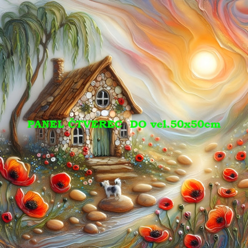 Bavlněný panel 25x25 cm - skladem — foto 1
