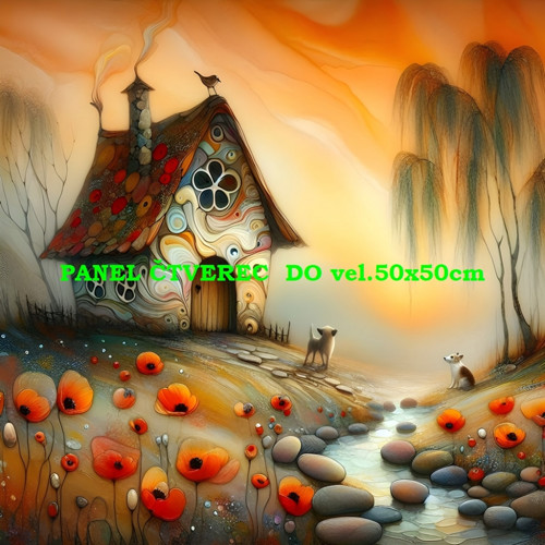 Bavlněný panel 25x25 cm - skladem — foto 1