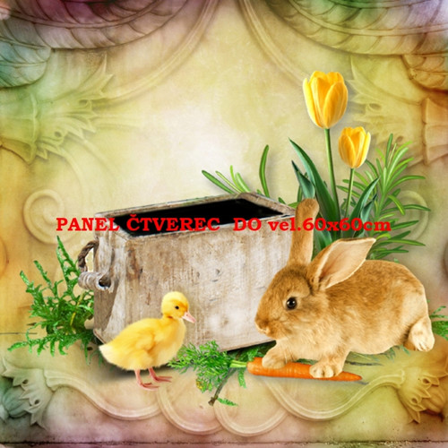 Bavlněný panel 25x25 cm - skladem — foto 1