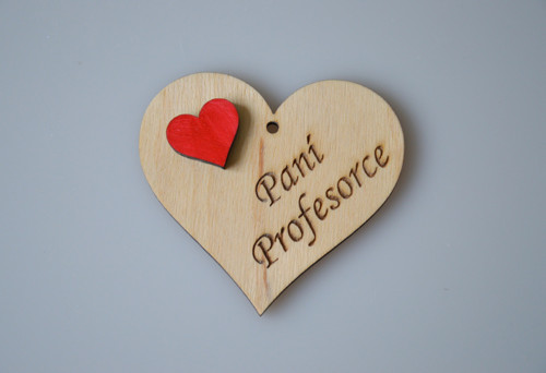 Dřevěné srdíčko - Paní profesorce — foto 1