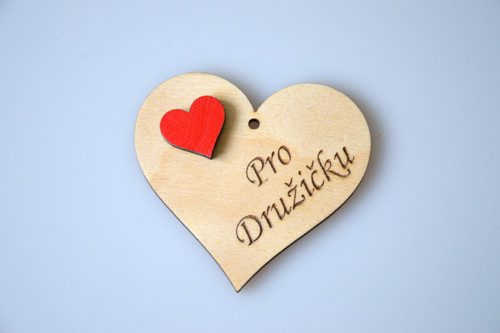 Dřevěné srdíčko - Pro družičku