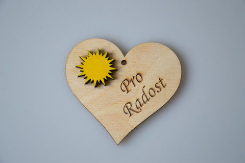 Dřevěné srdíčko - Pro radost — foto 1
