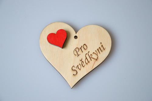 Dřevěné srdíčko - Pro svědkyni