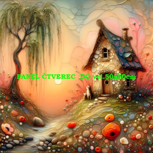 Bavlněný panel 40x40 cm - skladem — foto 1