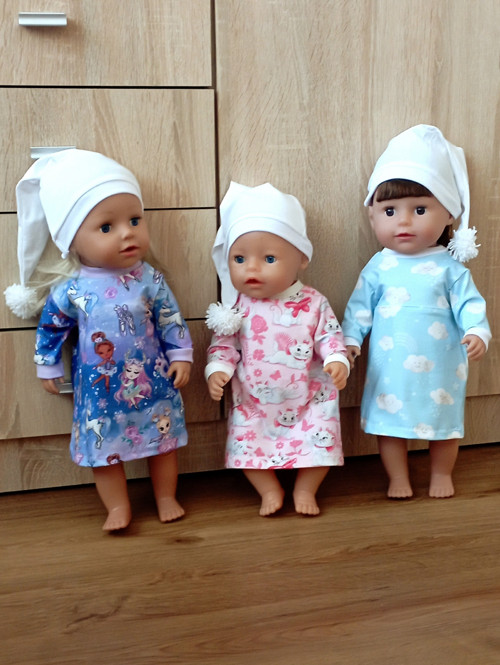 Noční košilka, spací čepice baby born 43 - 46 cm