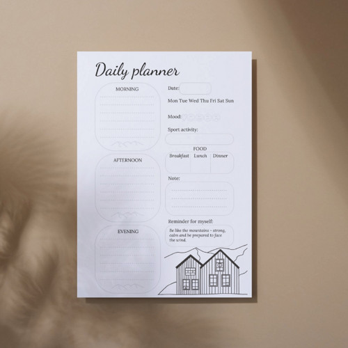 Daily planner - printable PDF (English)