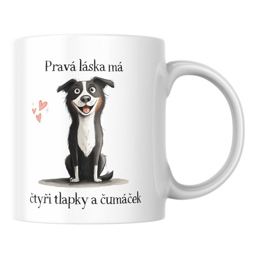 Pravá láska - borderka - Hrníček