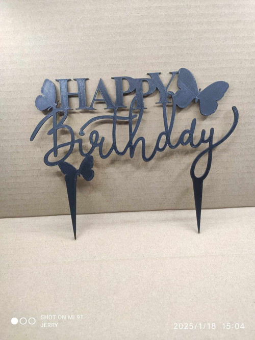 Happy Birthday motýlci - 2D - zápich