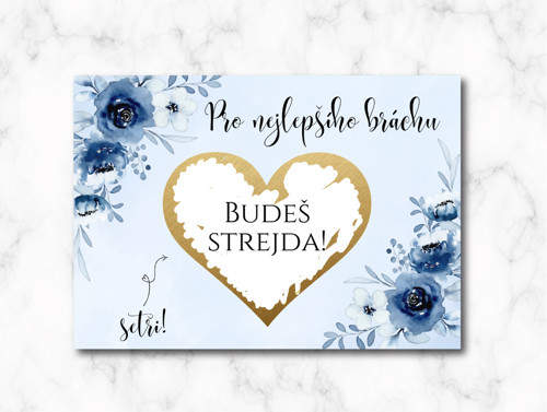 Budeš strejda! stírací kartička modrá