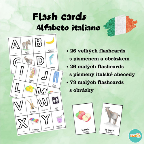 Flashcards - italská abeceda — foto 1