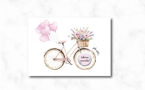 Kolo/bicykl - los čekáme miminko! růžovo fialový