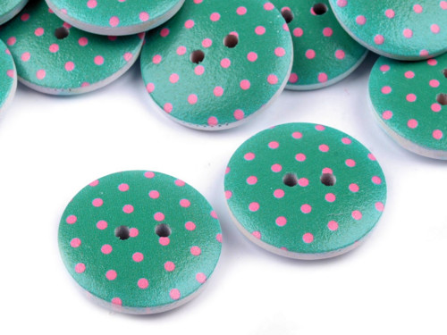 Dřevěný knoflík 23 mm (1ks) - mint
