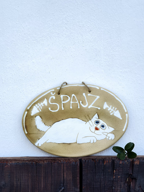 Kočičí Cedulka Na Dveře....špajz