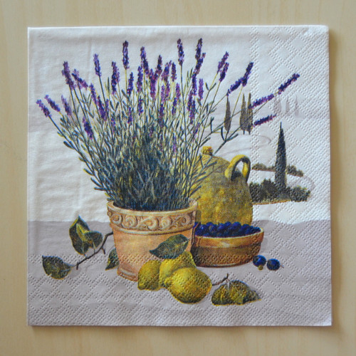 Ubrousek 25 x 25 cm - levandule Řecko — foto 1
