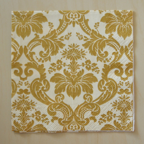 Ubrousek 25 x 25 cm - zlatý zámecký vzor