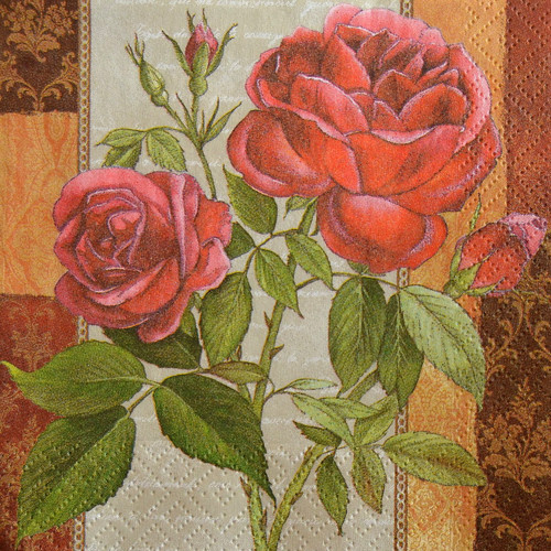 Ubrousek 25 x 25 cm - růžičky I.