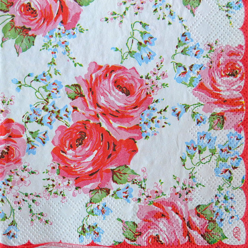 Ubrousek 25 x 25 cm - růžičky VII.