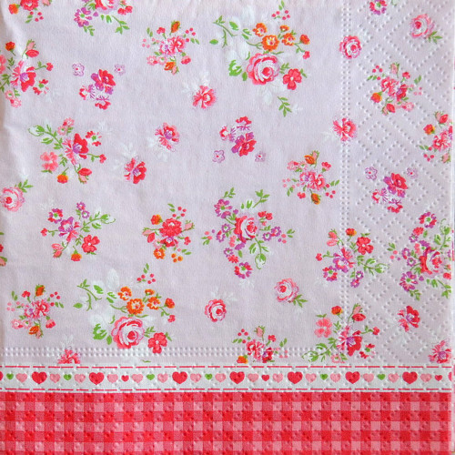 Ubrousek 25 x 25 cm - růžičky VIII.