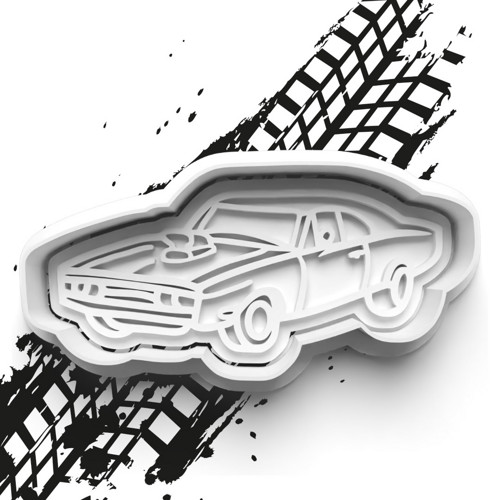 Dvoudílné vykrajovátko - závodní auto