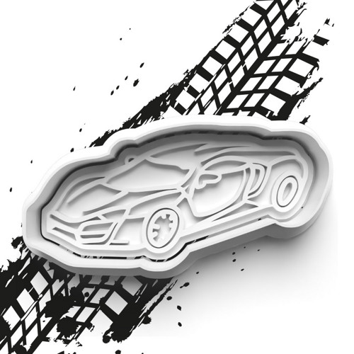 Dvoudílné vykrajovátko - závodní auto