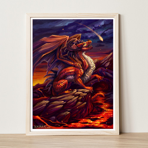 Umělecký tisk - Červený drak