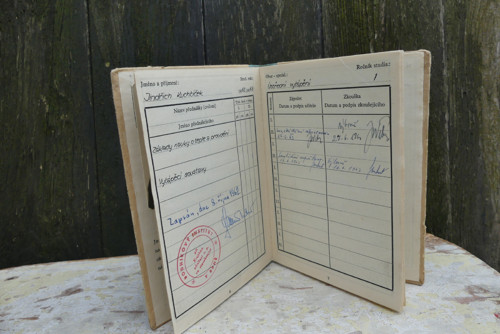 Výkaz o studiu 1962 ČSSR, dálkové studium