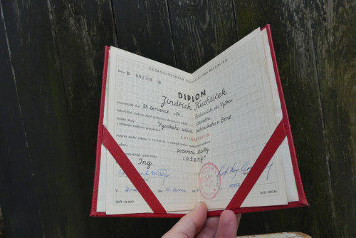 Diplom VUT v Brně, ČSSR, 1969 — foto 1