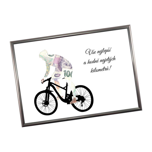 Rámeček na darování peněz - Cyklistické kolo