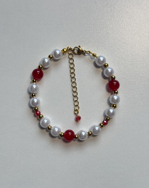Valentine’s Day themed bracelet - red
