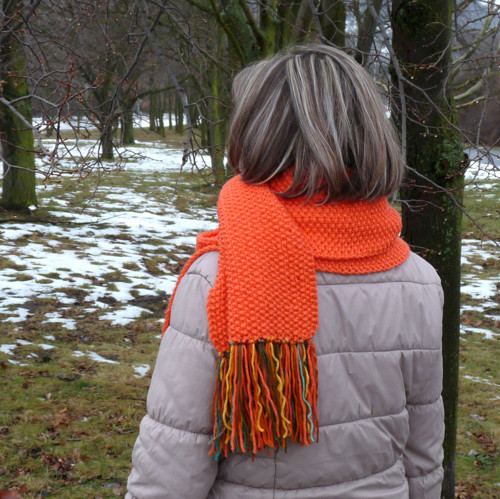 Dlouhá šála - orange