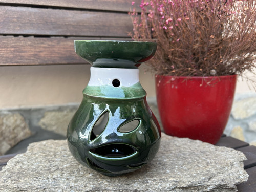 AROMALAMPA, zelená s bílou vyšší