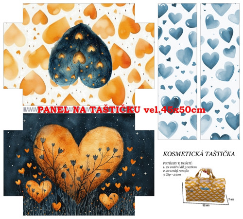 Panel na taštičku bavlna — foto 1