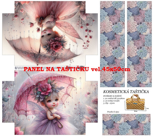 Panel na taštičku bavlna — foto 1