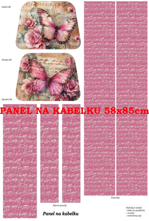 Panel na kabelku bavlna — foto 1