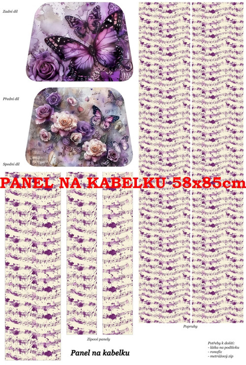 Panel na kabelku bavlna