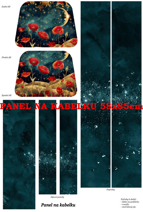 Panel na kabelku bavlna — foto 1