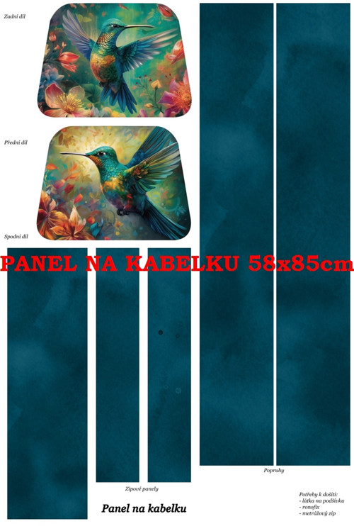 Panel na kabelku bavlna