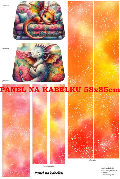 Panel na kabelku bavlna — foto 1