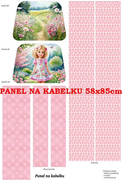 Panel na kabelku bavlna — foto 1